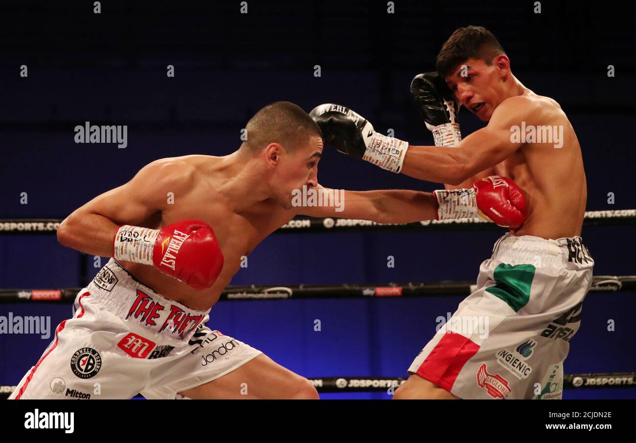 Boxeo - Jordan Gill v Emmanuel Dominguez - WBA International Featherweight  Title - el este de Inglaterra Arena, Peterborough, Gran Bretaña - 2 de  marzo de 2019 Jordan Gill Fight Emmanuel Dominguez