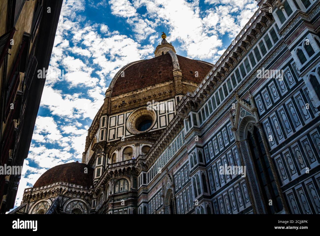 Cúpula de Brunelleschi en la catedral de Florencia Foto de stock