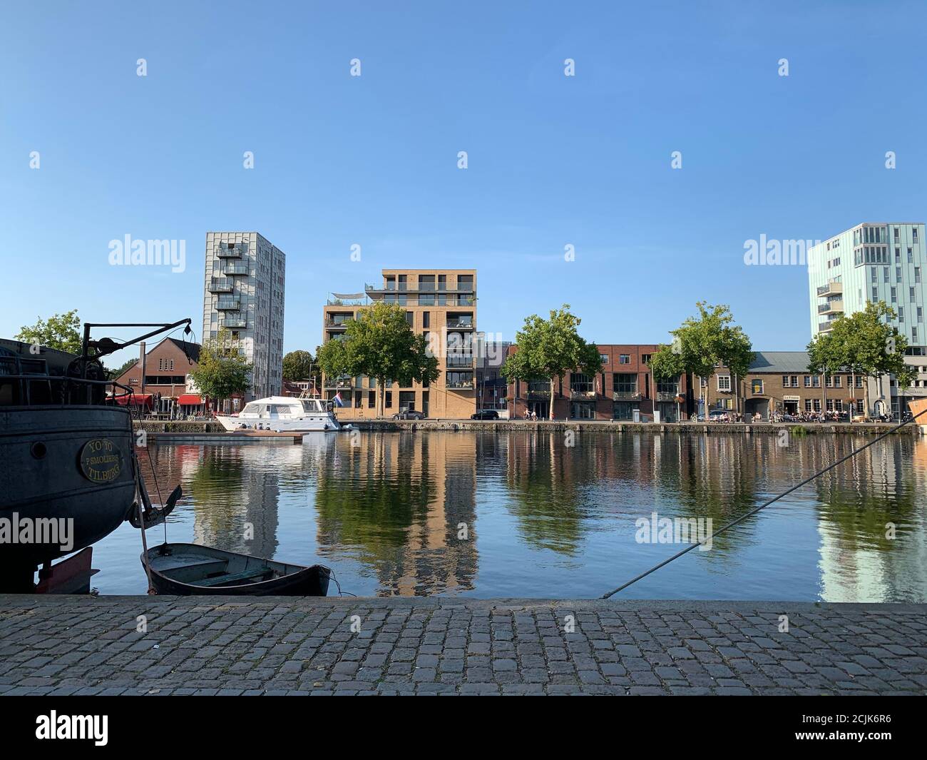 Puerto de Piushaven en el centro de la ciudad de Tilburg. Tilburg, Brabante del Norte / países Bajos. Foto de stock