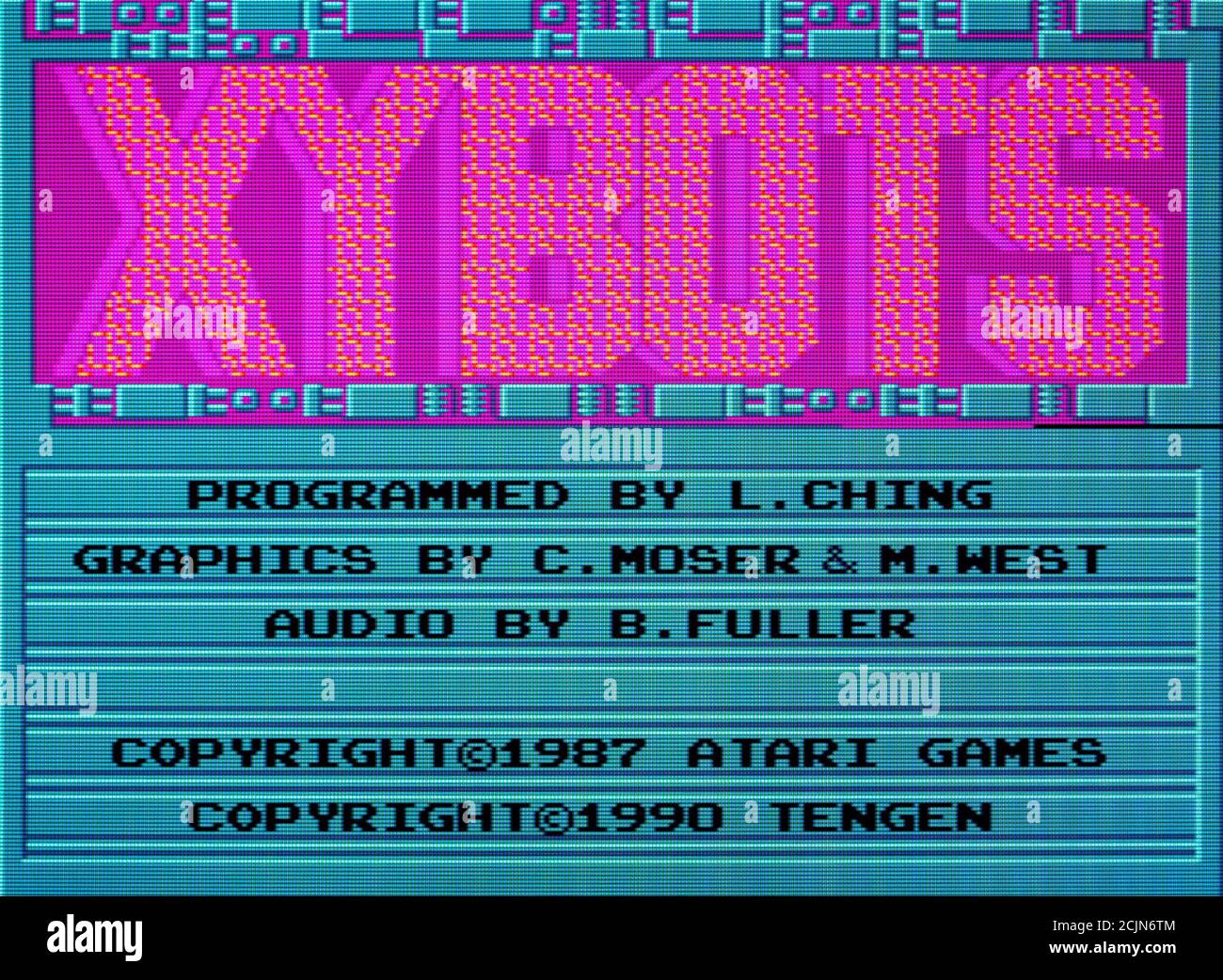 Xybots - Nintendo Entertainment System - NES Videogame - Editorial usar solo Foto de stock