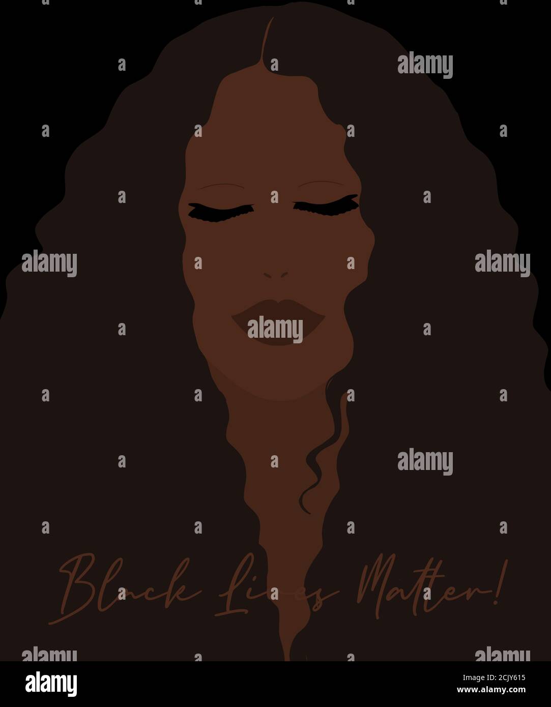 Ilustración de Una Mujer Negra Feliz En Un Traje De Negocios Muestra El Signo De La Paz El Gesto