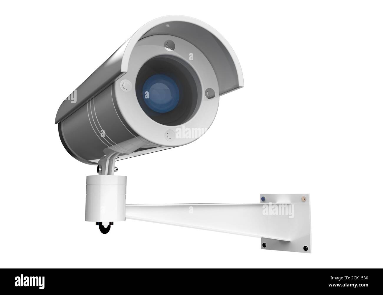 Juego de cámaras de seguridad realista. Sistema de vigilancia CCTV.  ilustración 3d aislada sobre fondo blanco Fotografía de stock - Alamy