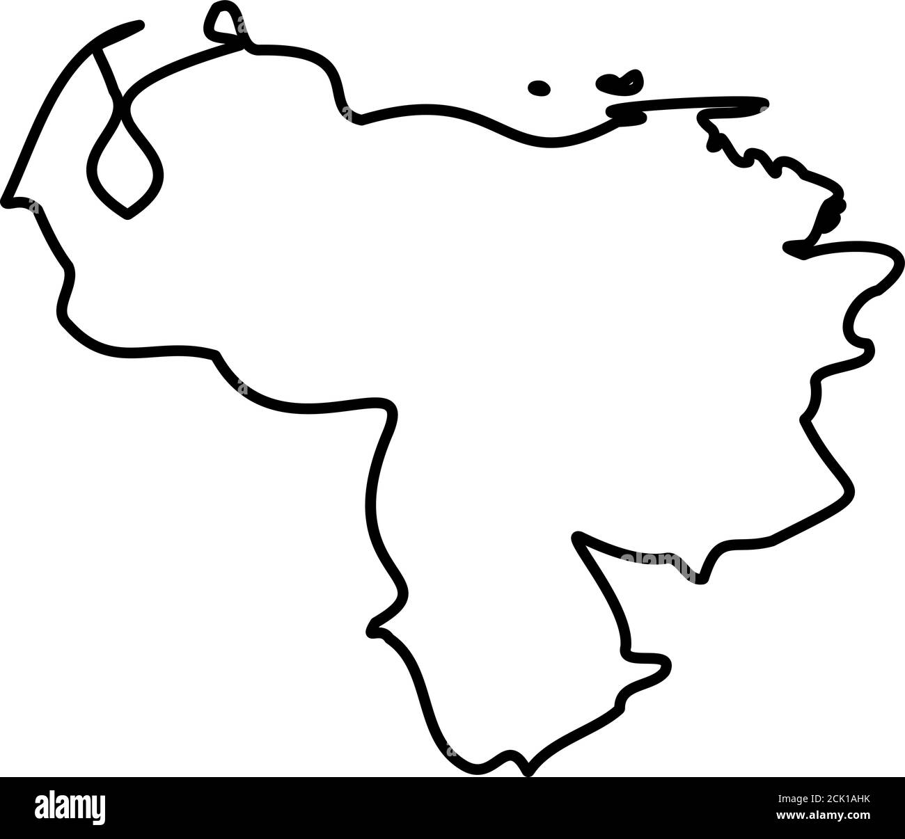 Venezuela Mapa Fronterizo De Color Negro S Lido Del Rea Del Pa S   Venezuela Mapa Fronterizo De Color Negro Solido Del Area Del Pais Ilustracion Simple De Vector Plano 2ck1ahk 