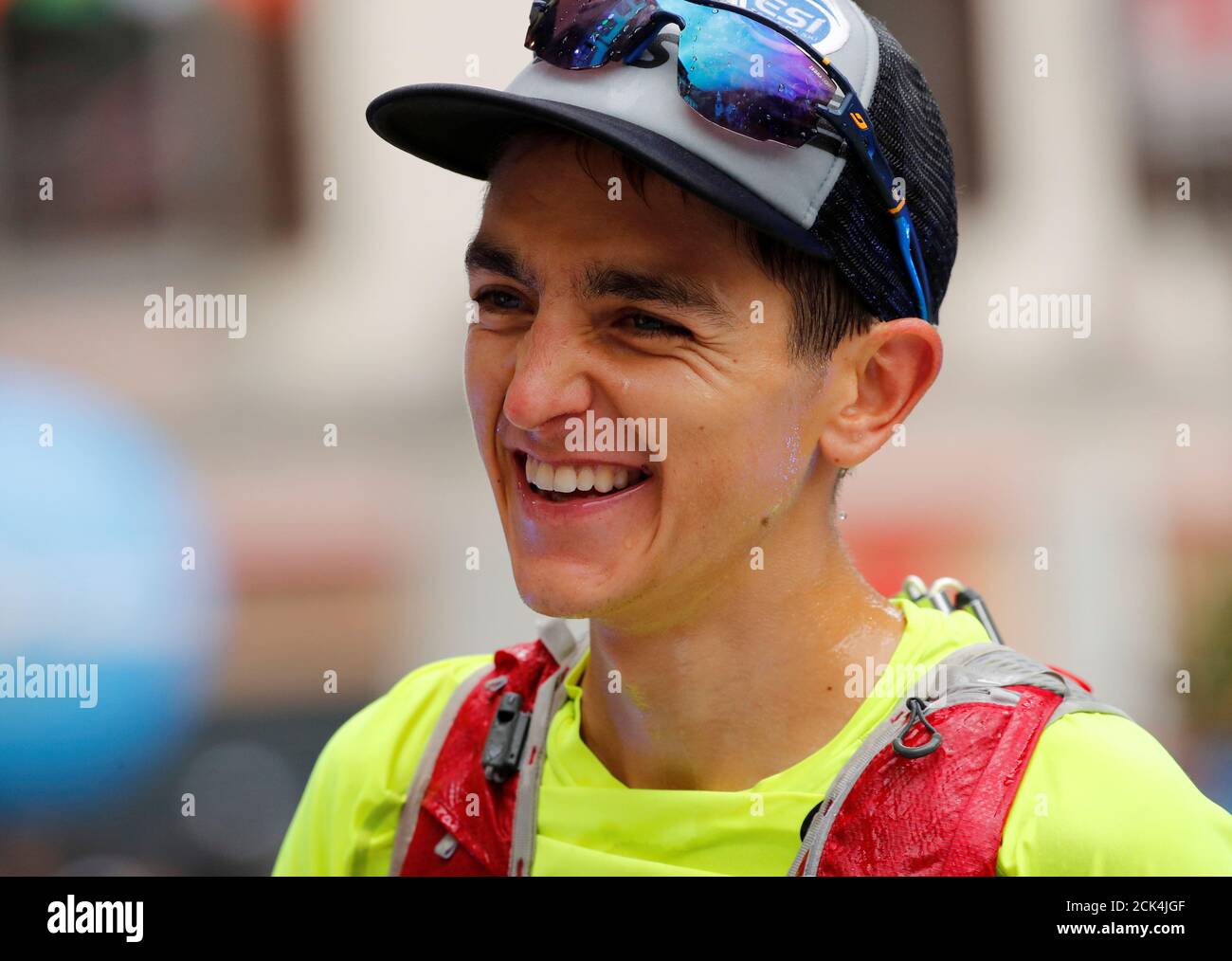 Xavier Thevenard de Francia celebra ganar la 16ª Ultra-Trail du Mont-Blanc ( UTMB) carrera en Chamonix, Francia 1 de septiembre de 2018. REUTERS/Denis  Balibouse Fotografía de stock - Alamy