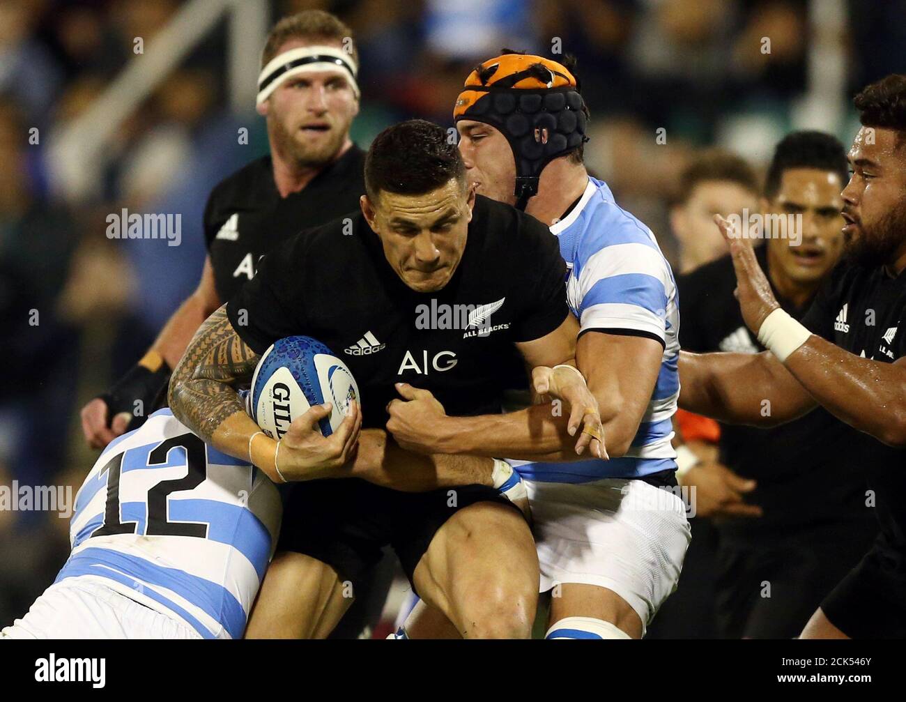 Rugby Union - Campeonato Argentina Pumas v Nueva Zelanda Blacks - Estadio José Amalfitani, Buenos Argentina - 30 de septiembre de 2017 - Sonny Williams de Nueva Zelanda