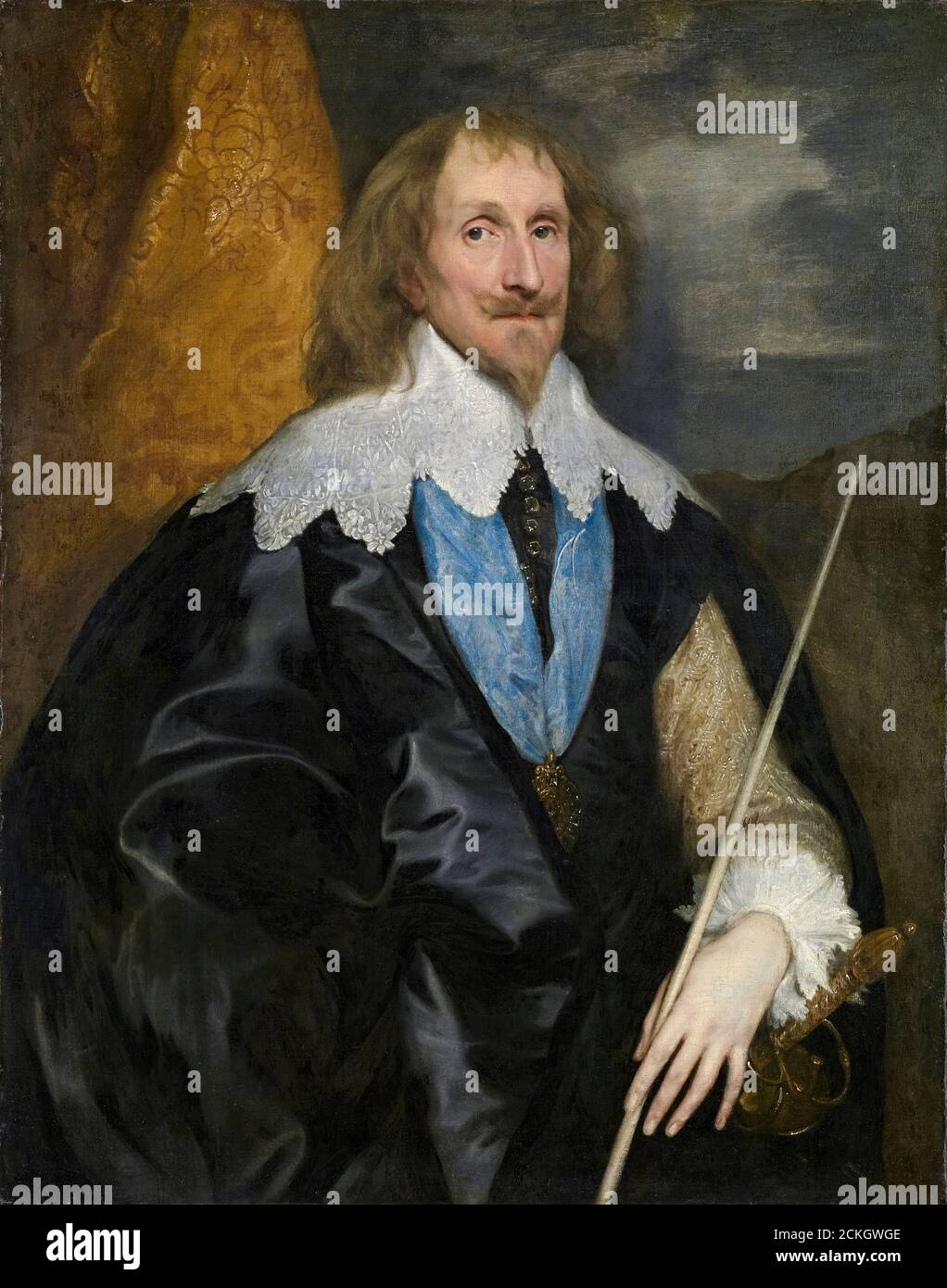 Philip Herbert (1584-1650), 4th Earl of Pembroke y 1st Earl of Montgomery, retrato de Anthony van Dyck, alrededor de 1634 Foto de stock
