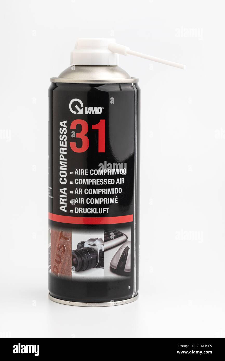Una lata de aire comprimido Fotografía de stock - Alamy