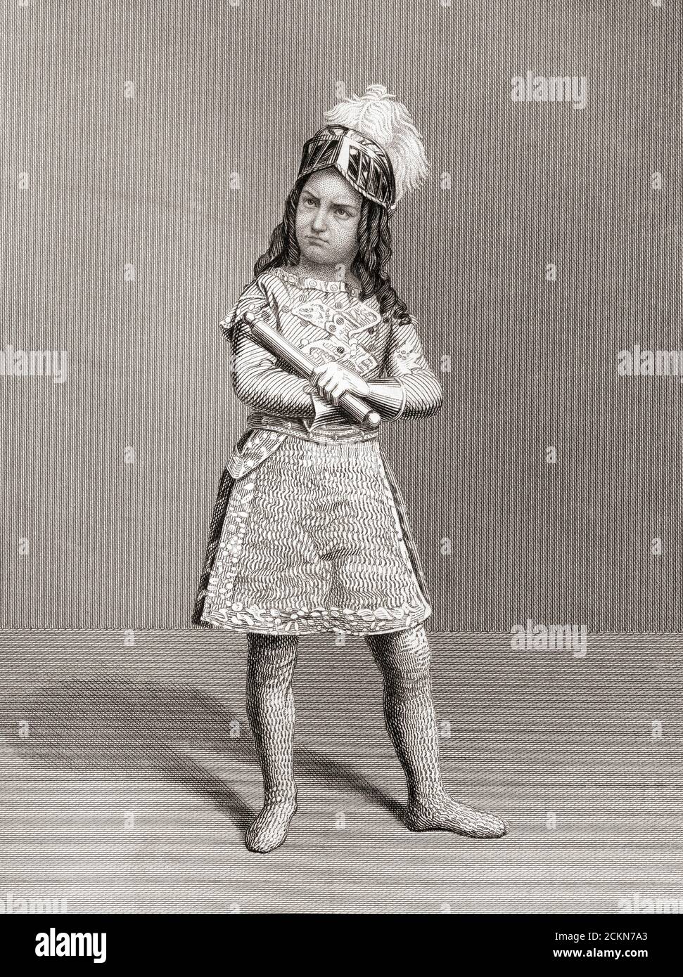 Srta. Kate Bateman en el papel de Richmond de la obra de Shakespeare Richard III Kate Josephine Bateman Crowe, 1842 – 1917. Actor estadounidense. Foto de stock