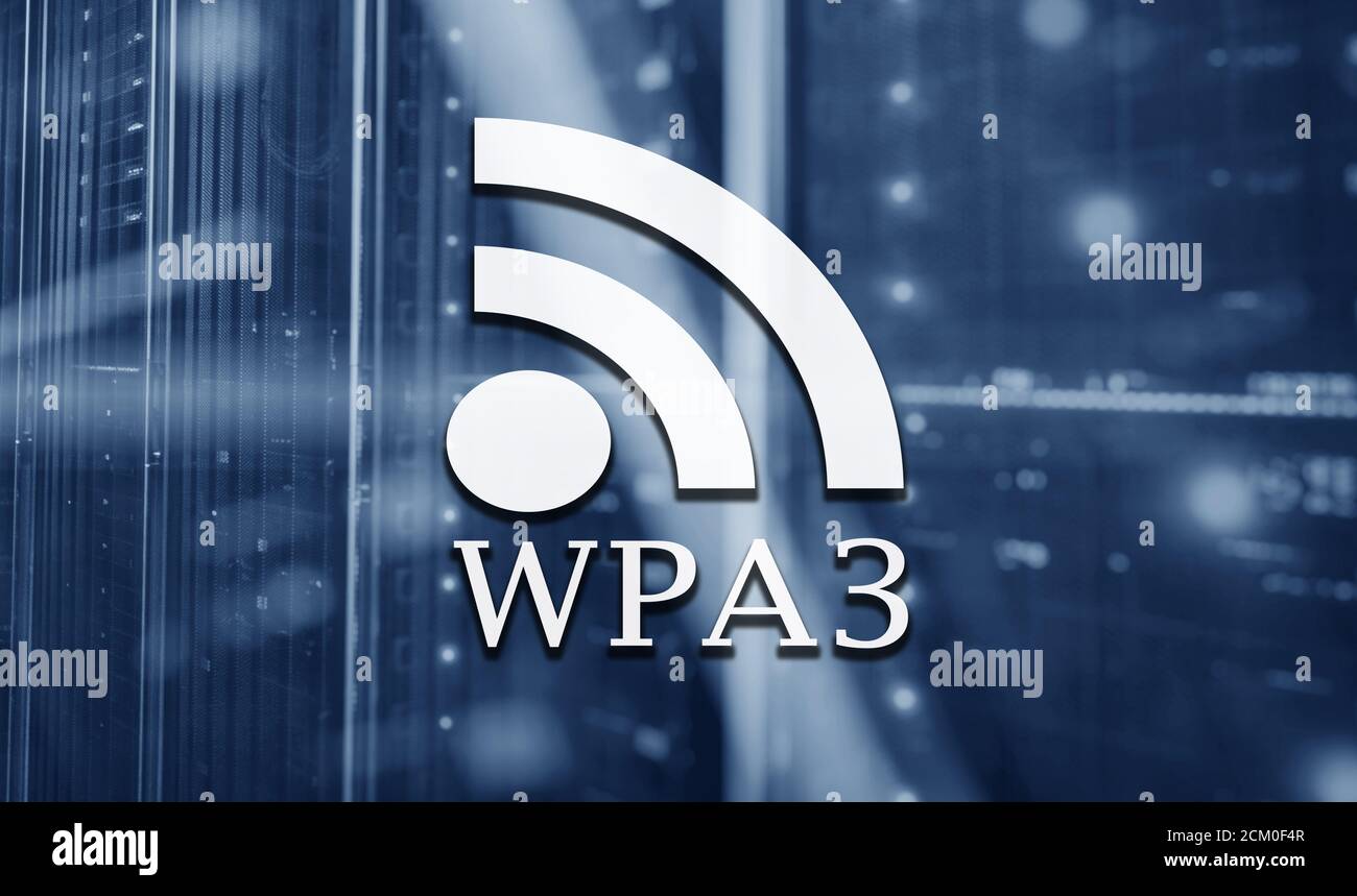 Nuevo protocolo de seguridad de red WPA3. Foto de stock