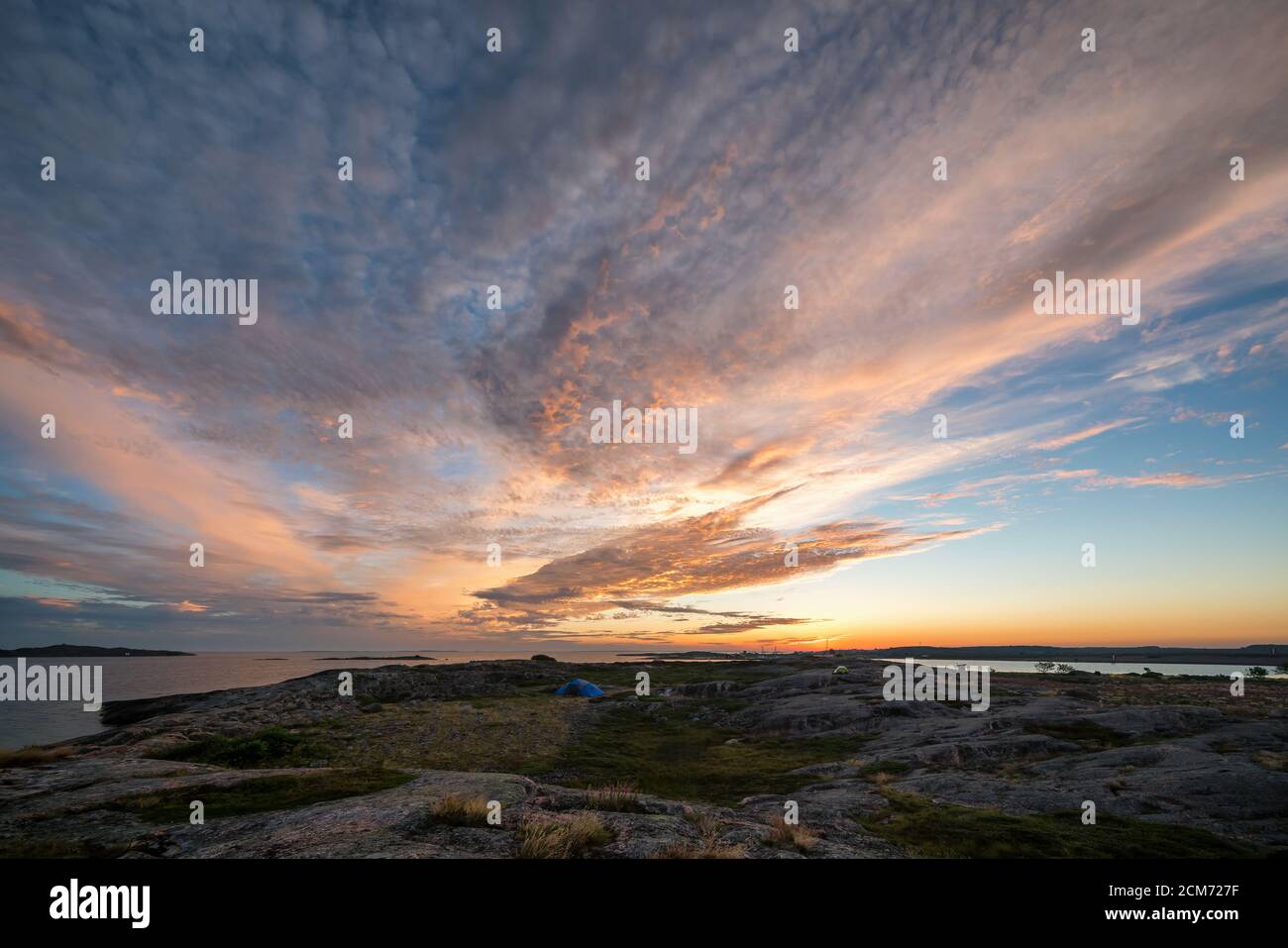 Camping en la isla de Jurmo, Parainen, Finlandia Foto de stock