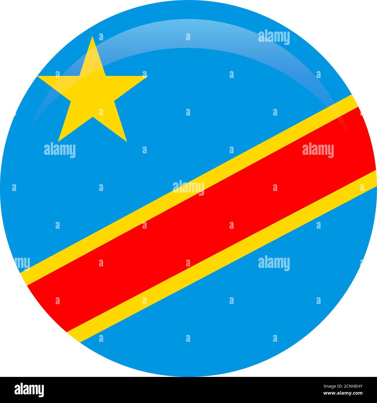 República Democrática del Congo bandera. Actual bandera nacional, el