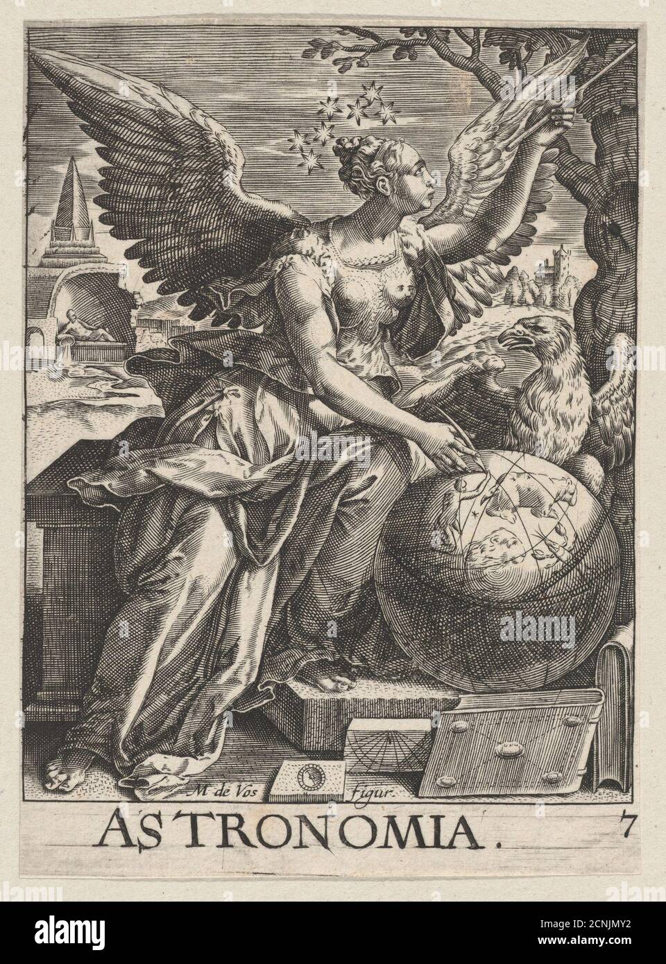 Placa 7: Astronomía, de las siete Artes Liberales, ca. 1628-66 Fotografía  de stock - Alamy