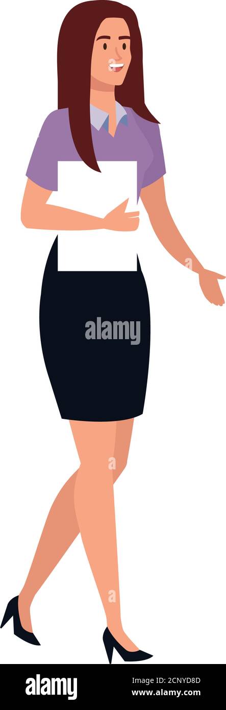 dibujo animado de la mujer de negocios con falda y el diseño del vector del papel del documento Imagen Vector de stock - Alamy dibujo animado de la mujer de negocios con falda y el diseño del vector del papel del documento Imagen Vector de stock - Alamy
