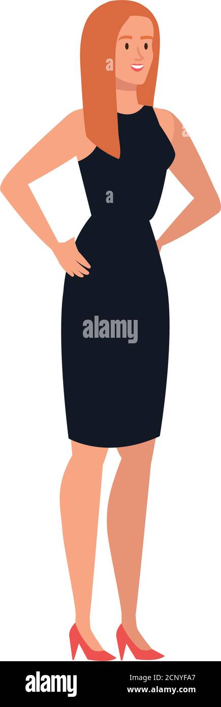 mujer dibujos animados con vestido negro vector diseño Imagen Vector de stock - Alamy mujer dibujos animados con vestido negro vector diseño Imagen Vector de stock - Alamy