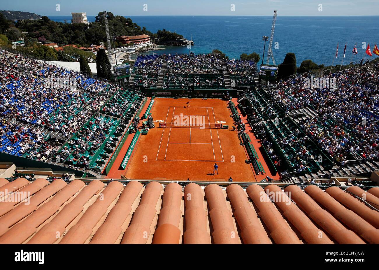 Tenis - Monte Carlo Masters - Mónaco, 11/04/2016. Vista general de la corte  Rainier III. REUTERS/Eric Gaillard Fotografía de stock - Alamy