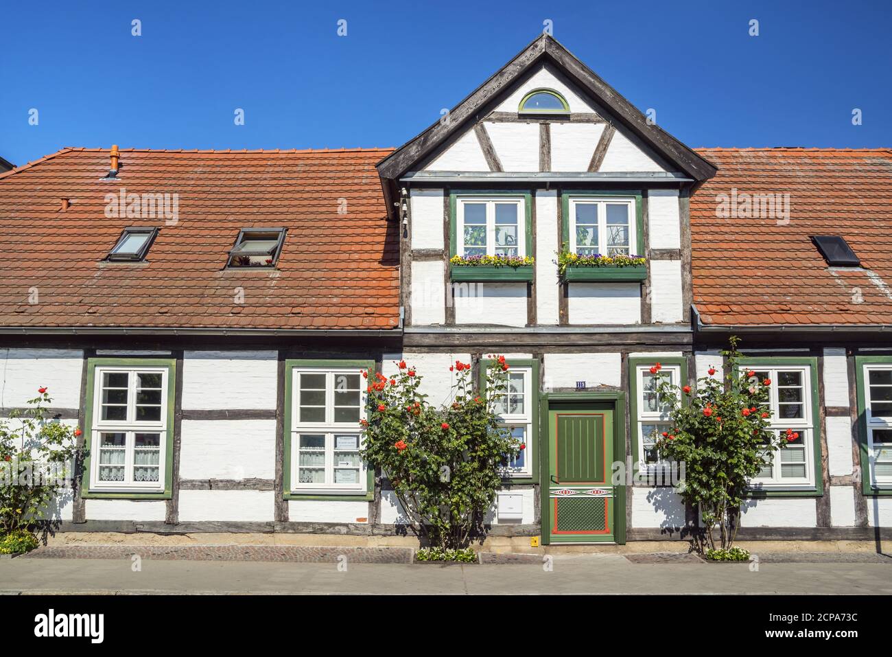 Casa en Warnemünde, Ciudad Hanseática de Rostock, Costa del Mar Báltico, Mecklemburgo-Pomerania Occidental, Norte de Alemania, Alemania, Europa Foto de stock