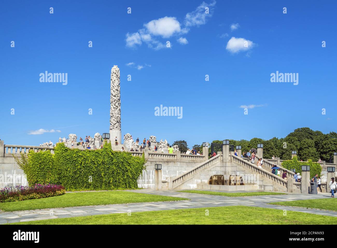 Esculturas Vigeland en Frognerpark en Oslo, Noruega, Escandinavia, Europa del Norte Foto de stock