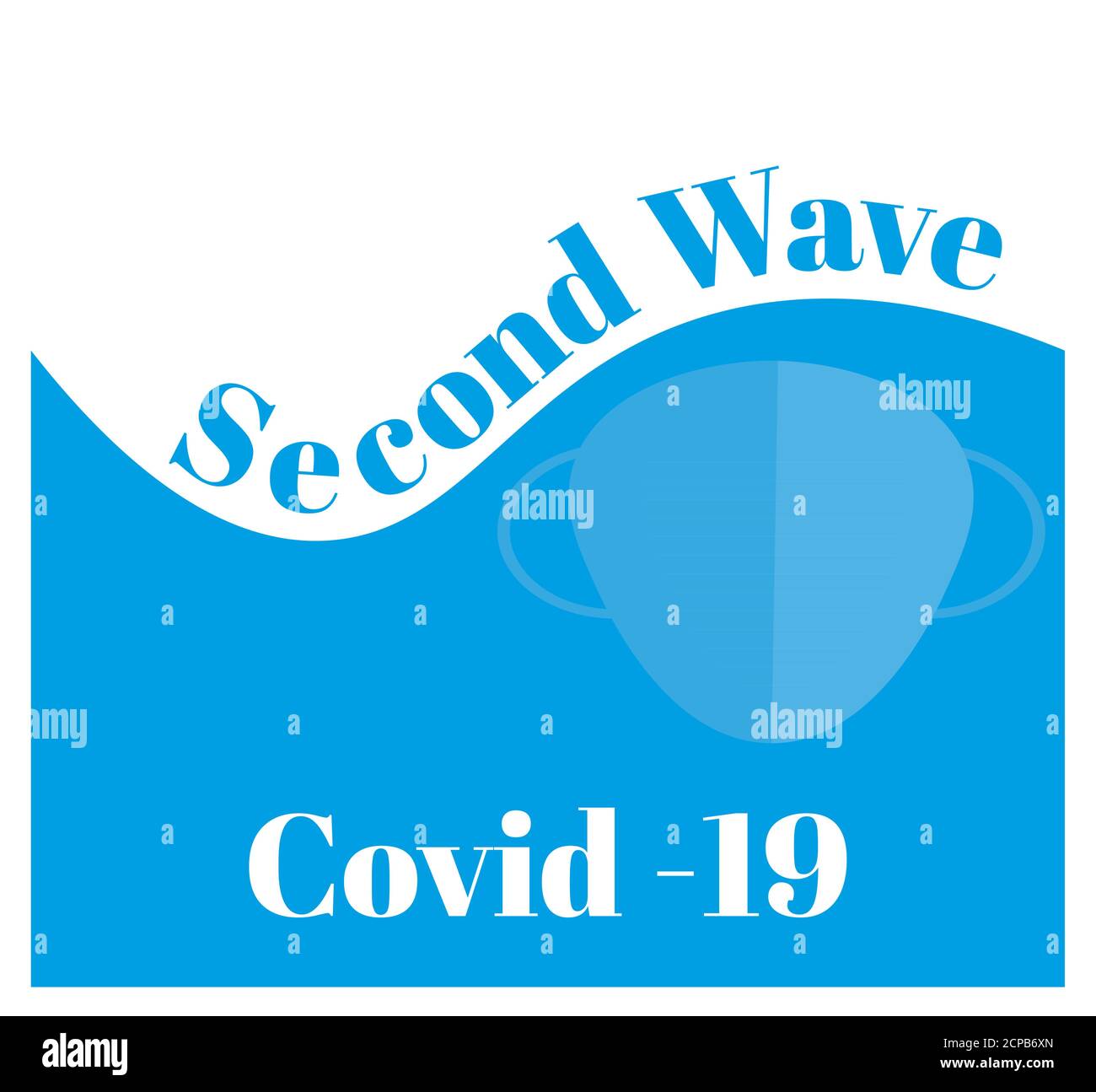 Covid-19 Segunda onda vectorial ilustración Ilustración del Vector