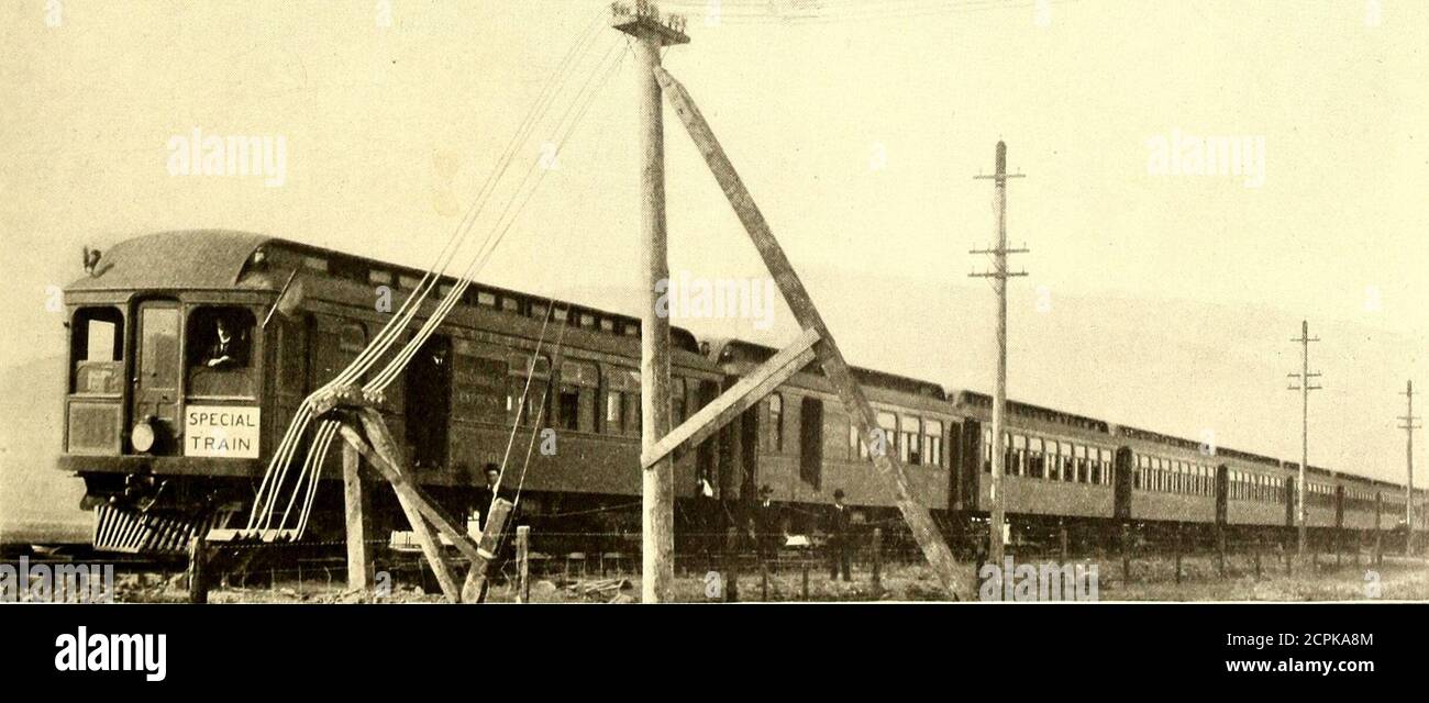 El diario del ferrocarril de la calle . CONTACT-SHOE, MOTORES Y COMPRESORES  EN CAMIÓN DE MOTOR tres trenes salen del almacén de Sausalito en 1 minuto  de cada uno, y esto