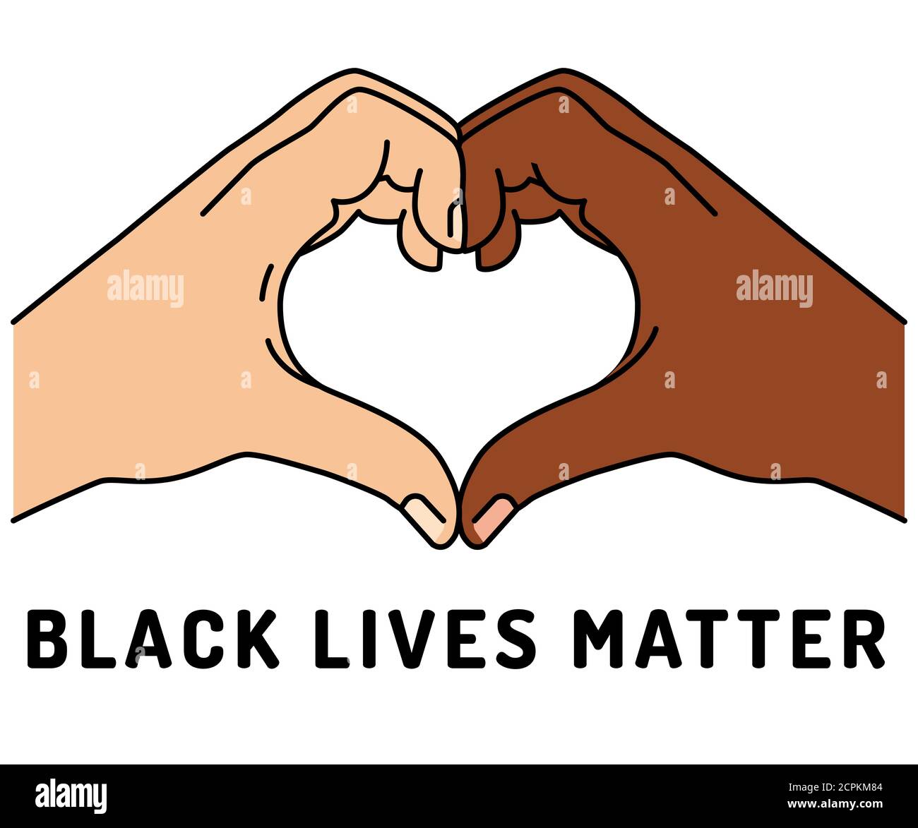 Vidas negras materia vector ilustración. Manifestación o campaña de