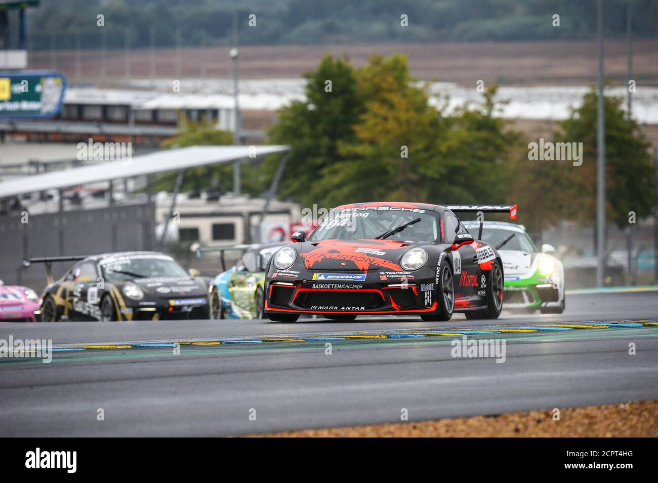 Le Mans, Francia. 19 de septiembre de 2020. 104 Hartog Loek, Bas Koeten Racing, Porsche 911 GT3 Cup, acción durante la Copa Porsche Carrera 2020 en el circuito des 24 Heures du Mans, del 18 al 19 de septiembre de 2020 en le Mans, Francia - Foto Thomas Fenetre / DPPI crédito: LM/DPPI/Thomas Fenetre/Alamy Live News crédito: Gruppo Editoriale LiveMedia/Alamy Live News Foto de stock