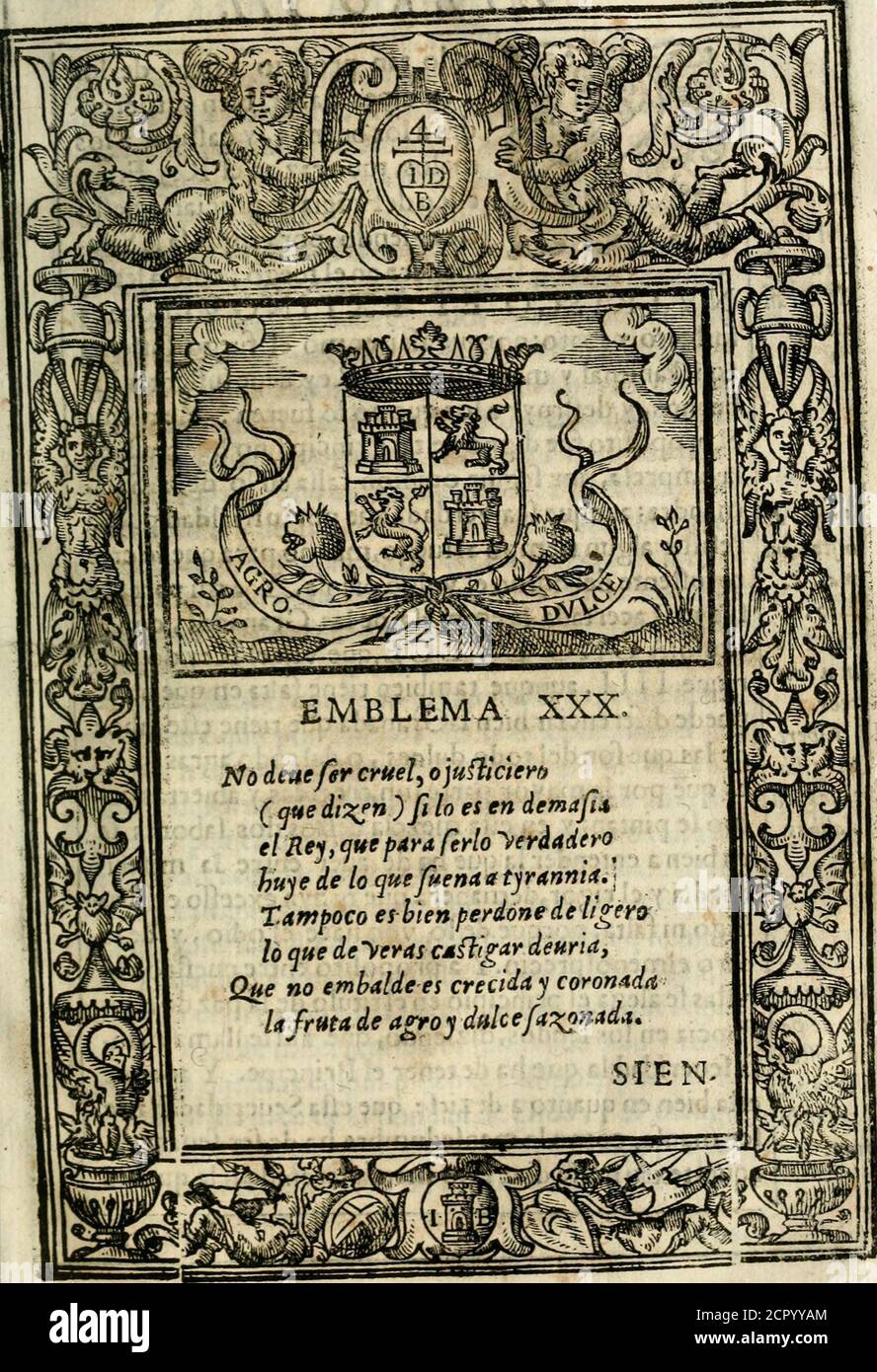 . Emblemas morales de Don Iuan de Horozco Covarruuias... . No í5o. Foto de stock