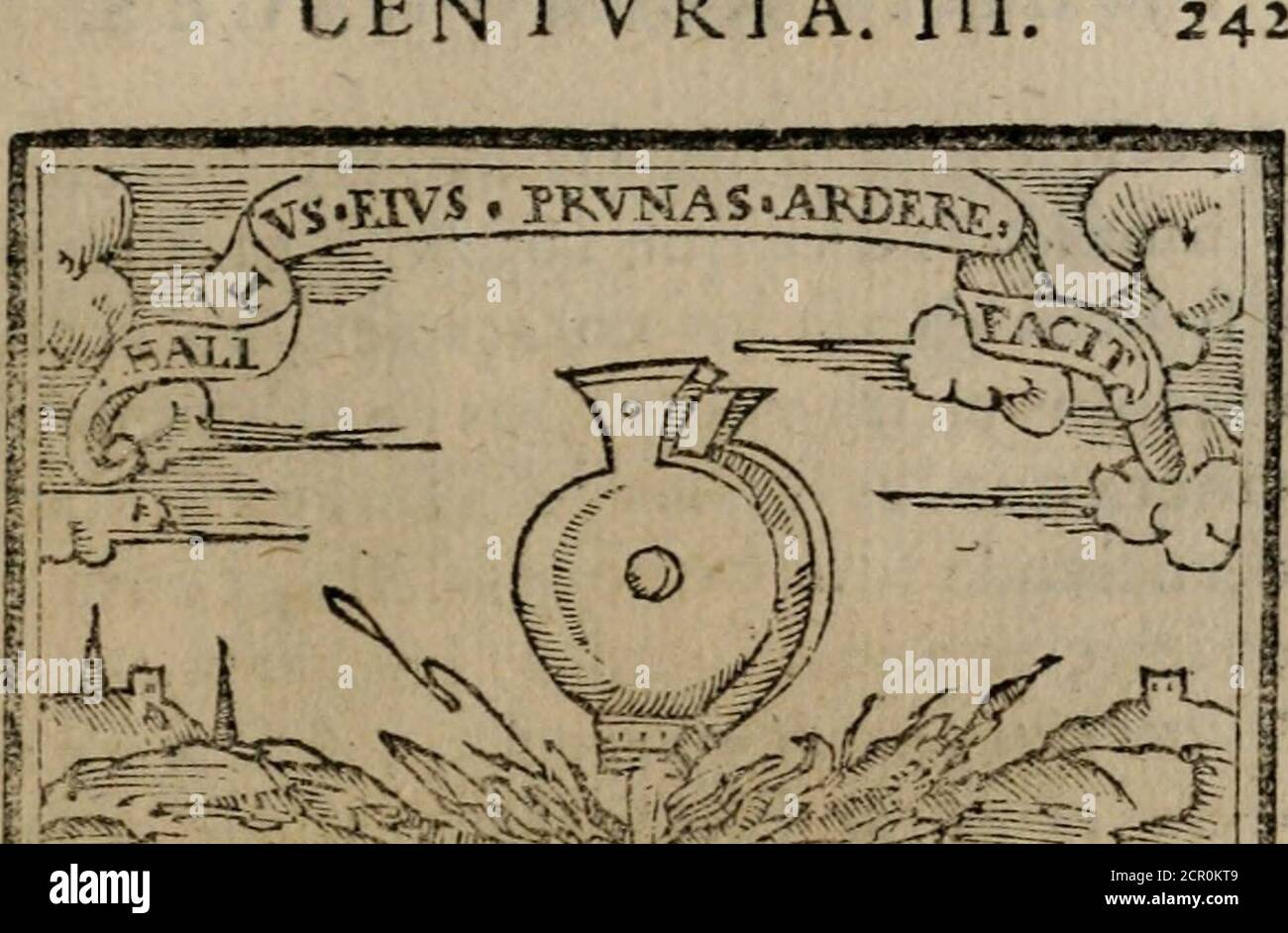 . Emblemas morales de Don Sebastián de Couarrubias Orozco ... . CENTVRI A. III. TI® &ft ! EMBLEMA 4*. El [opio del demonio,y elaliento es fuego abrafador quando re (pira en algún alma el corrosivo viento con que la inflama, y para fi la tira: C/erto camino al tormento infernal. Do guia al pecador, quando no mira o ue qnanto le aconfeja es en fu daño, Lúe pemerjo padre del engaño* li 2 entre mil Foto de stock