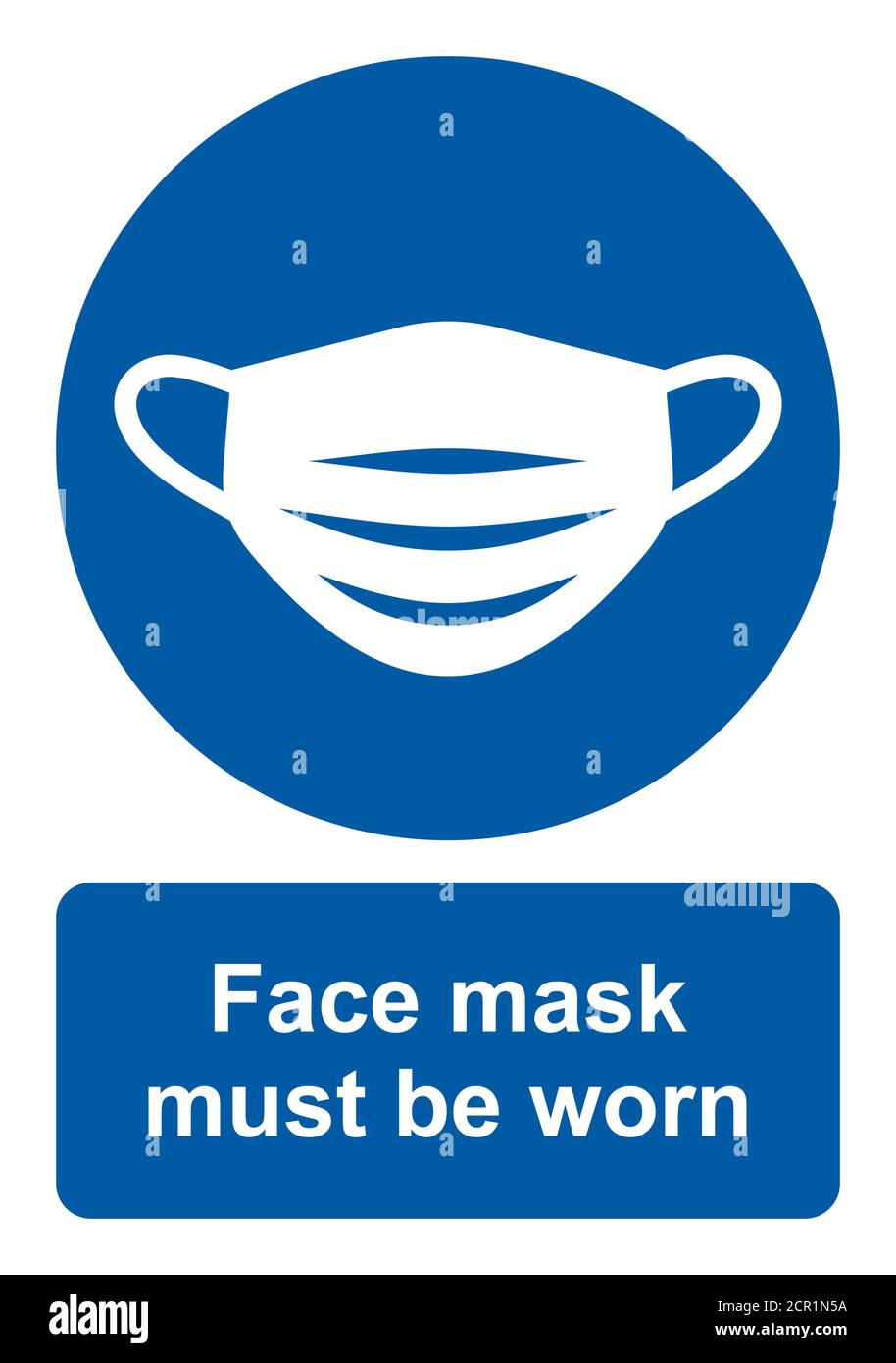 Señal de seguridad, se debe usar mascarilla facial. Icono vectorial aislado  sobre fondo blanco Imagen Vector de stock - Alamy