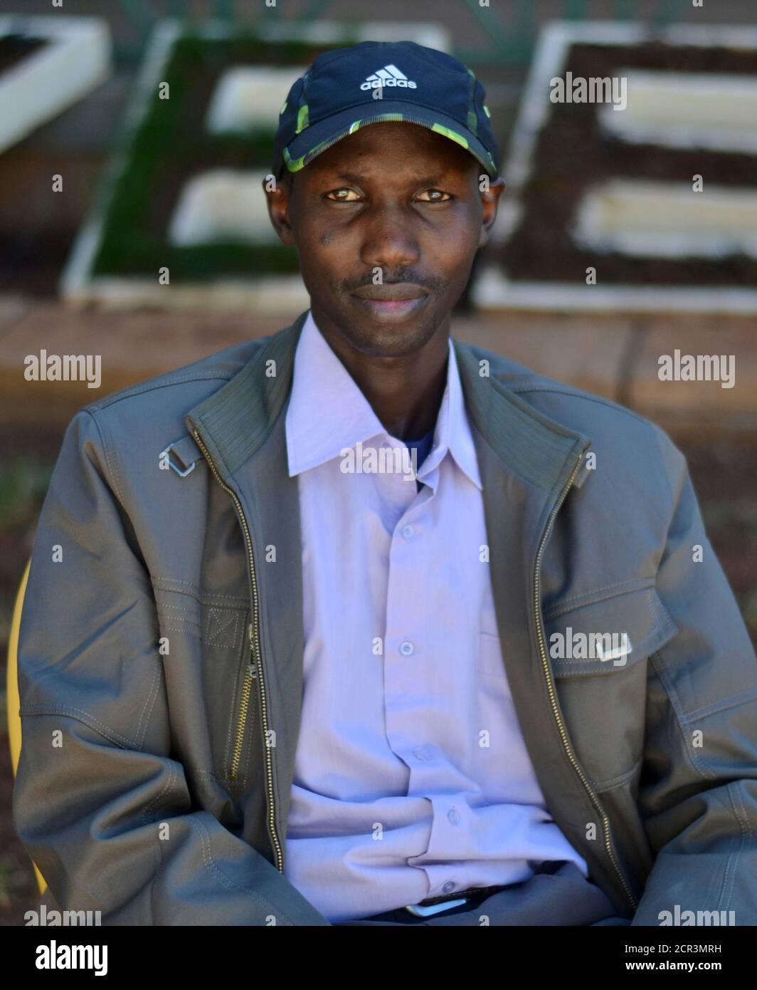 Wilson Kipsang, the 2012 London Marathon winner and Olympic bronze medallist, poses for a picture during a Reuters interview at his newly opened hotel Keellu in Iten, a small town 2,400 metres above sea level in western Kenya's Rift Valley February 10, 2013. Kipsang believes the men's world record could fall when one of the strongest fields ever assembled line up in London in April. The Kenyan will take on Uganda's surprise Olympic champion Stephen Kiprotich, world champion Abel Kirui, fellow Kenyan and Berlin marathon winner Geoffrey Mutai and three-time London winner Martin Lel. Picture take Foto de stock