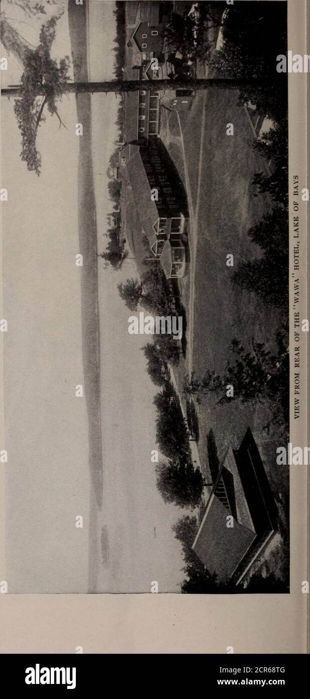 . Los parques infantiles de Canadá; un corto tratado sobre los centros turísticos, de pesca y de caza al que llega el sistema ferroviario Grand Trunk. COUCHICHING PARK, ORILLIA 13. Sistema ferroviario Grand Trunk Foto de stock