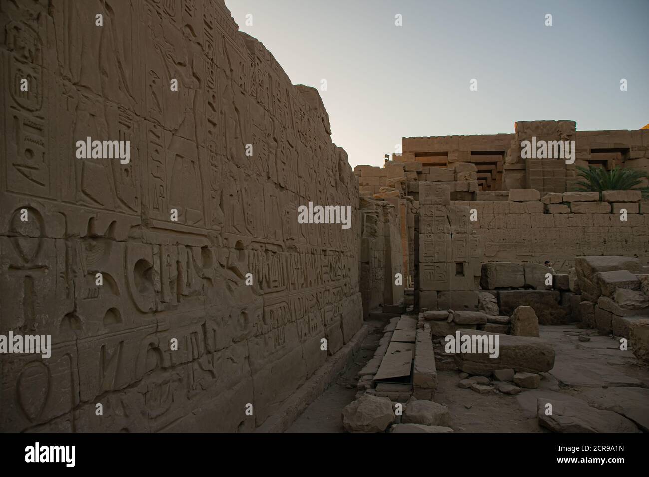 Destino histórico, arquitectura y escultura de Luxor Karnak, Egipto 2018 Foto de stock