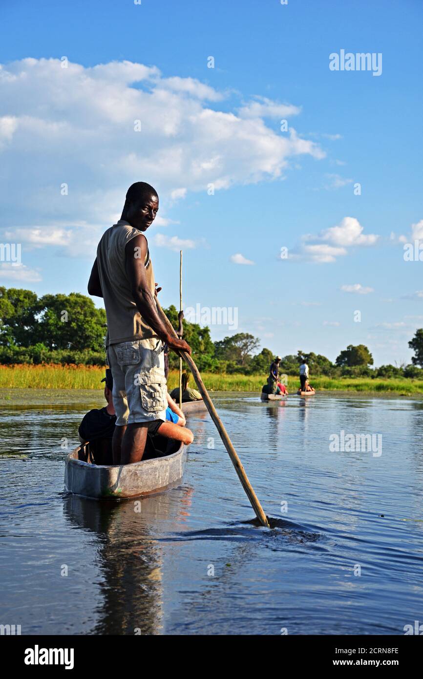 El delta del Okavango en Botswana Foto de stock