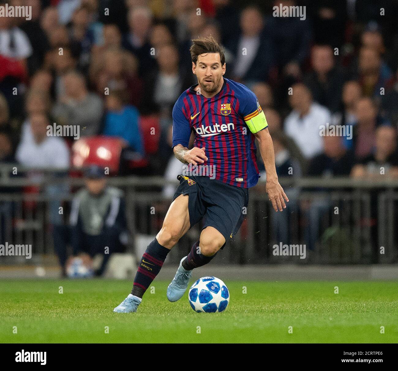 Lionel Messi de Barcelona. Spurs contra Barcelona. Liga de Campeones. 3/10/18. CRÉDITO DE LA FOTO: © MARK PAIN / ALAMY FOTO DE STOCK Foto de stock