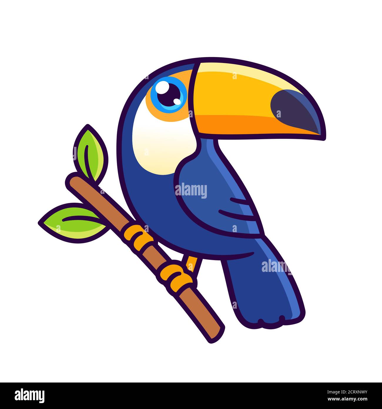 Lindo dibujo toucan de dibujos animados. Ilustración exótica del vector de  aves de la selva tropical Imagen Vector de stock - Alamy