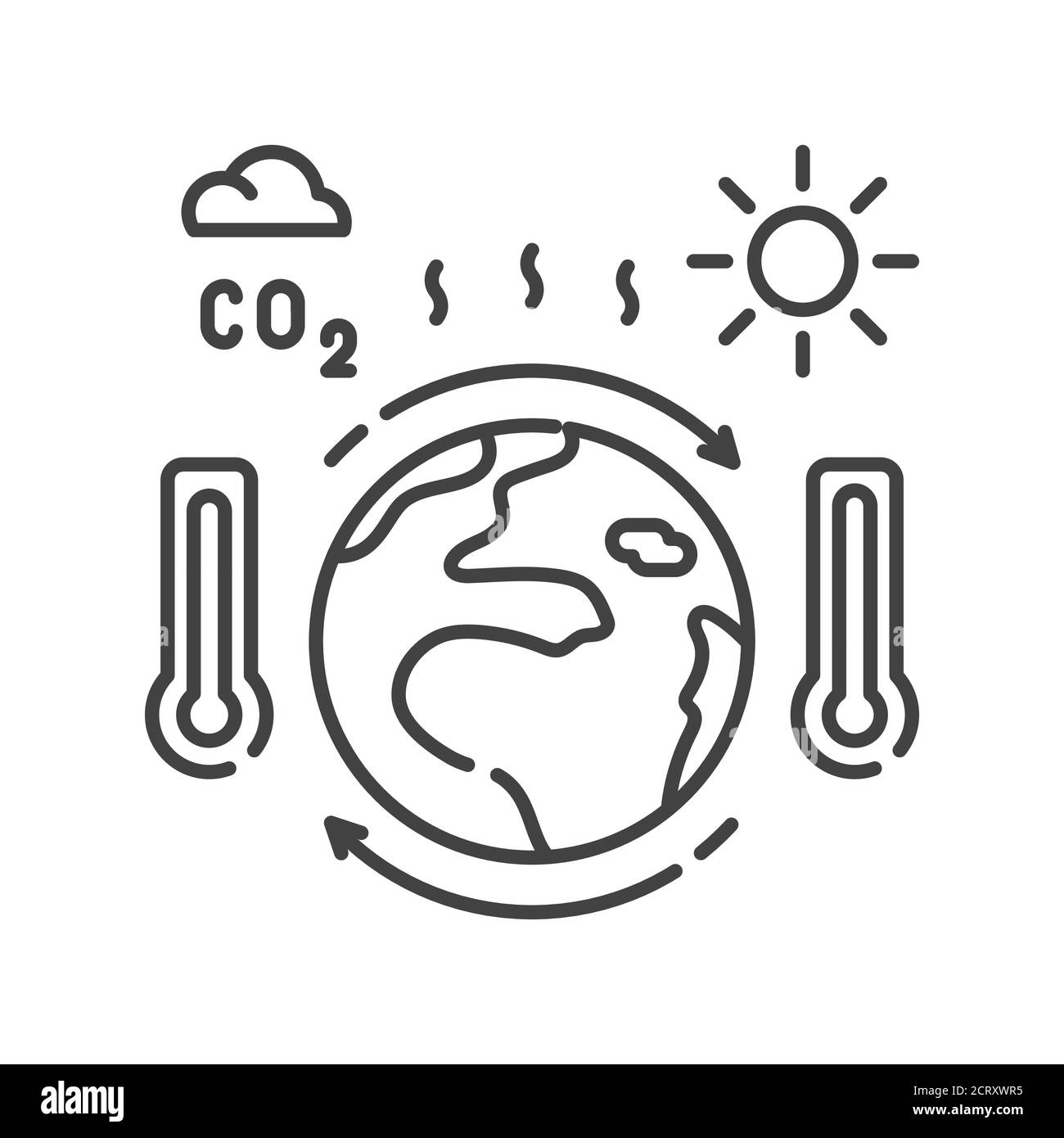 Icono de cambio climático Imágenes de stock en blanco y negro - Alamy