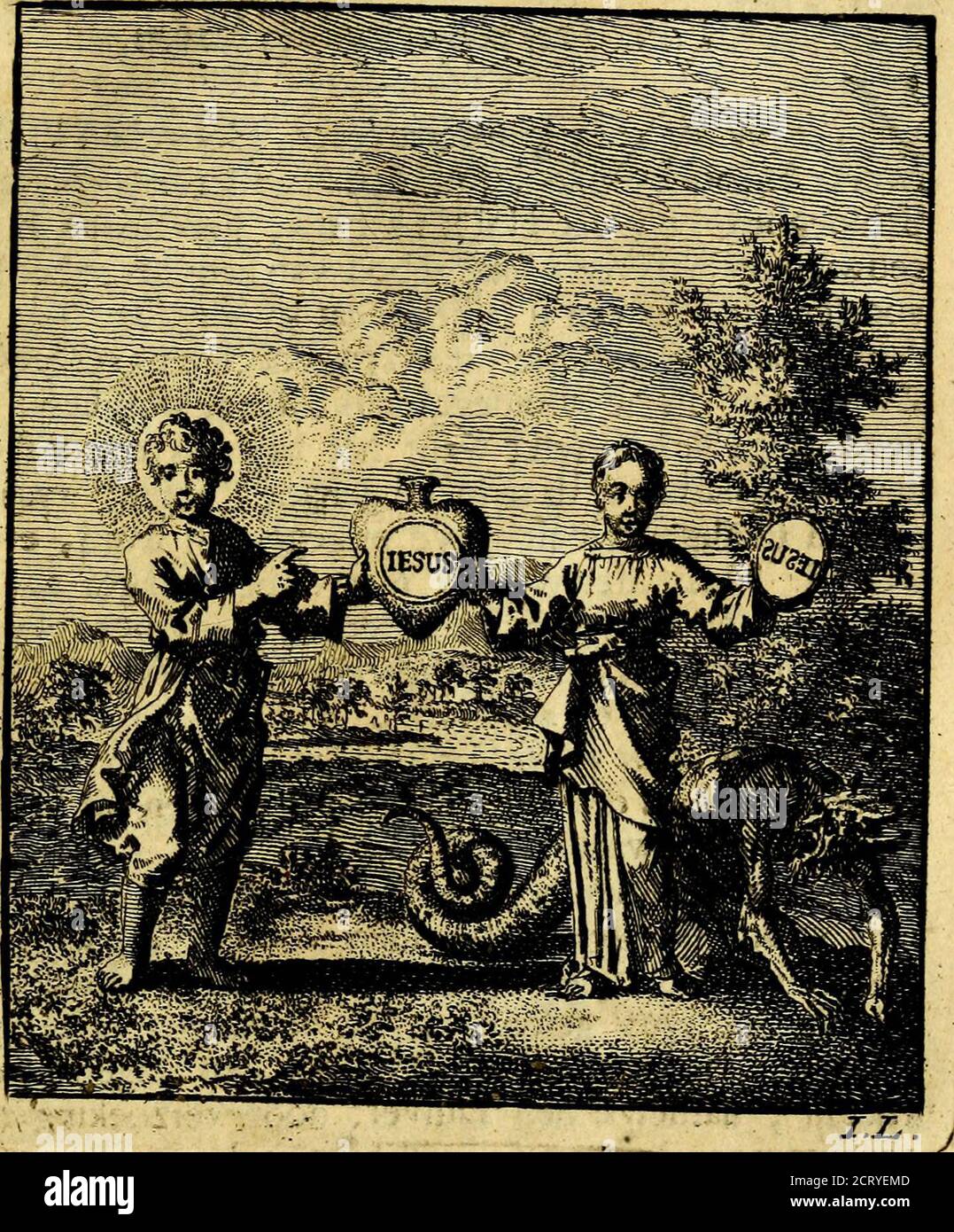 Jezus En De Ziel : Geestelyke Spiegel Voor'T Gemoed, Bestaande In Veertig Aangenaame En Stichtelyke Zinnebeelden . N Zien. De 158 J E Z U S En D E Z I E