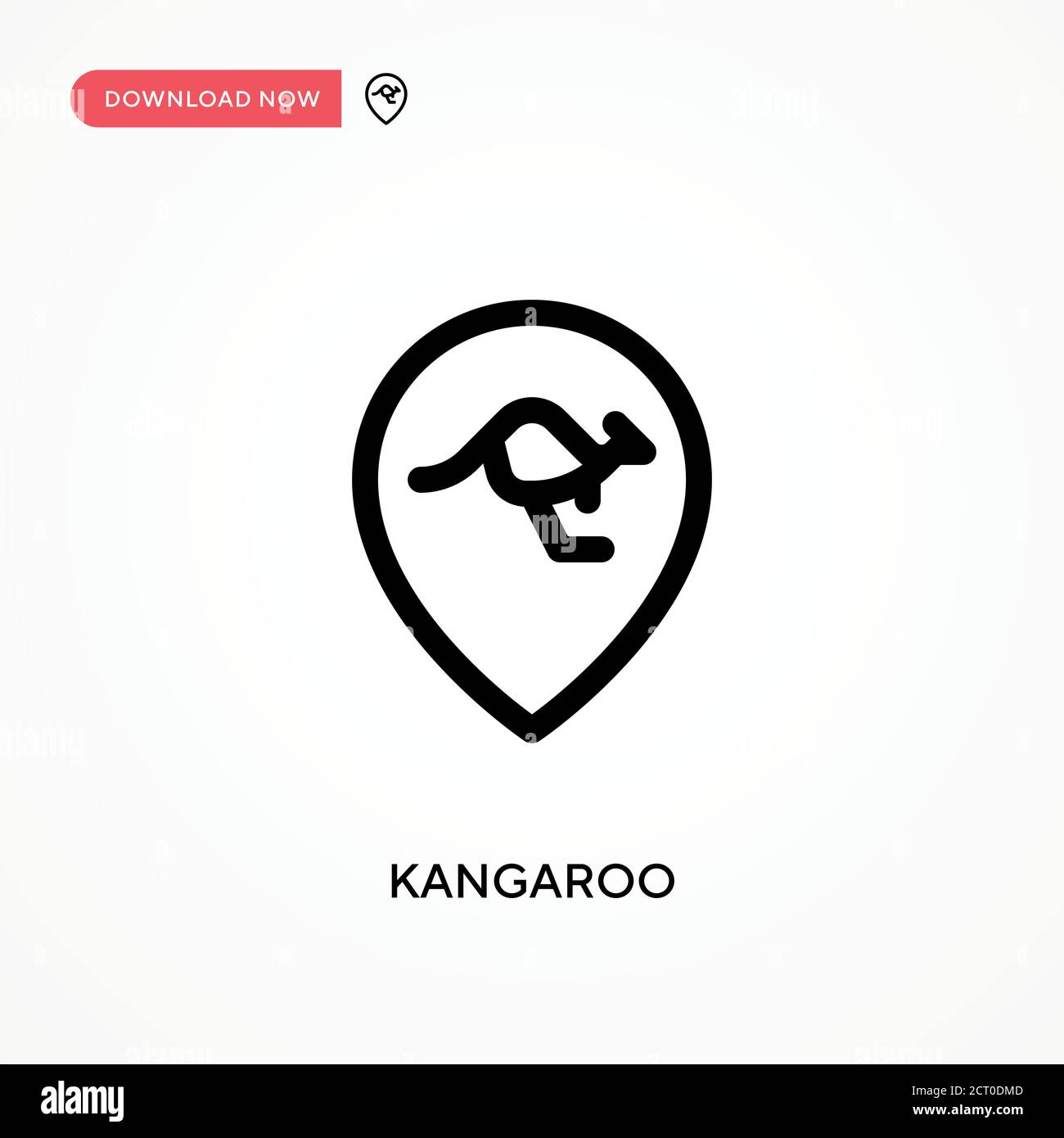 Kangaroo simple vector icono. Ilustración moderna y sencilla de vector plano para sitio web o