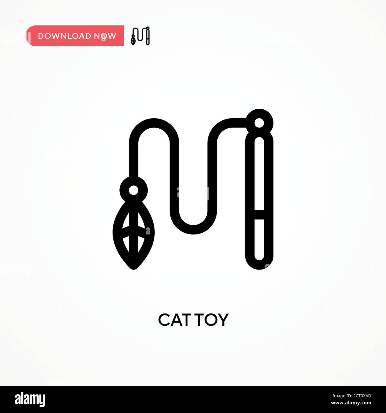 Gato juguete simple vector icono. Ilustración moderna y sencilla de vector plano para sitio web o aplicación móvil Ilustración del Vector