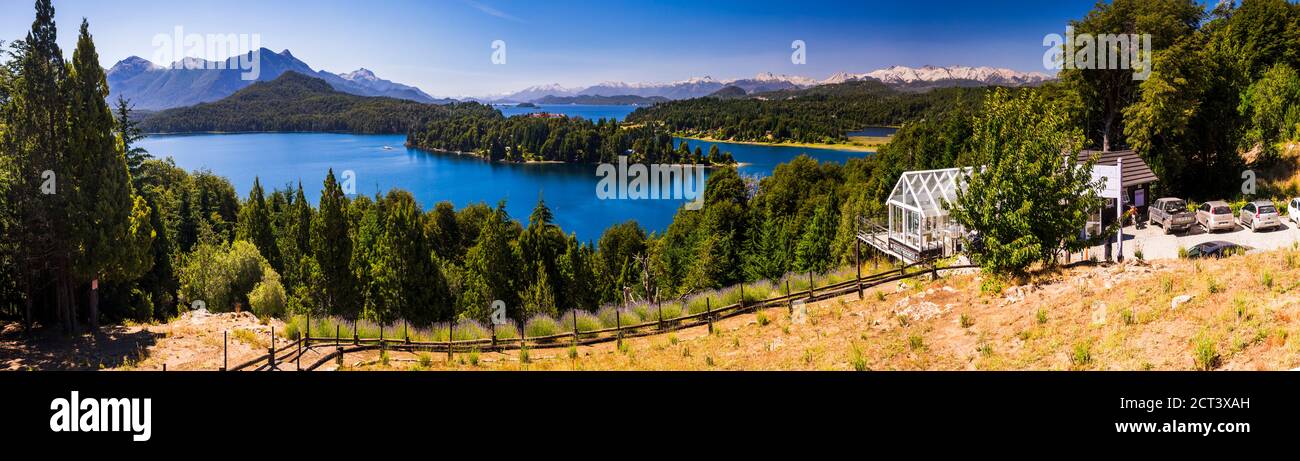 Lago Perito Moreno Oeste en el mini circuito de San Carlos de Bariloche, Provincia de Río Negro, Patagonia, Argentina, Sudamérica Foto de stock