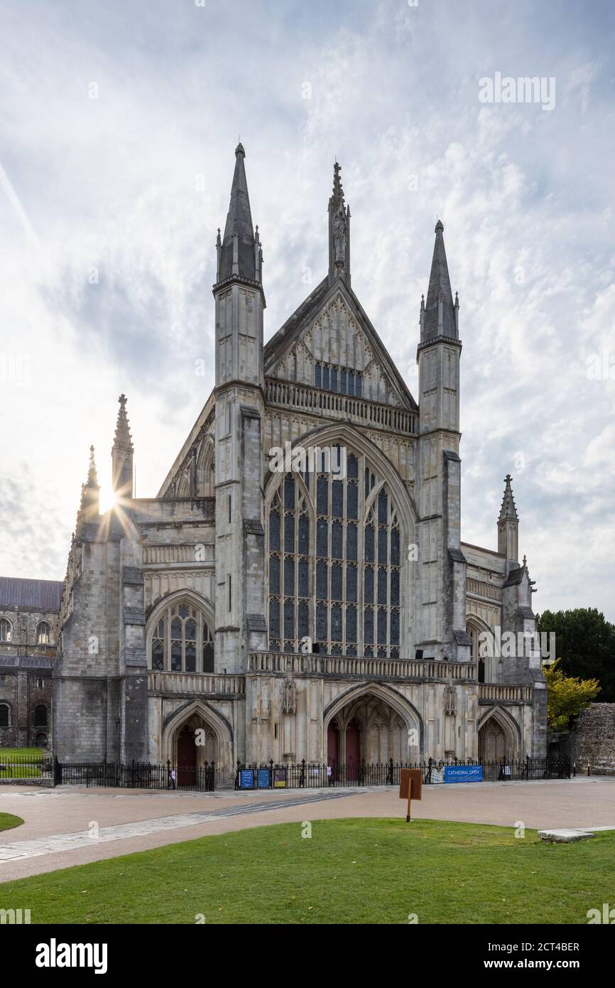 La Catedral de Winchester, Winchester, Hampshire, Inglaterra, Reino Unido. Foto de stock