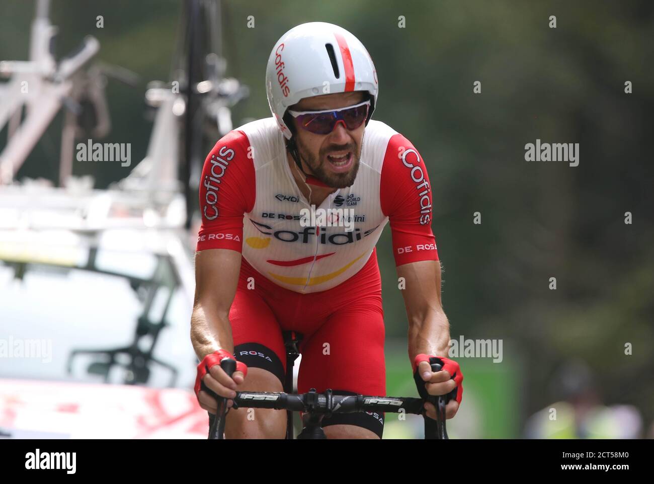 Jesús Herrada de Cofidis durante el Tour de Francia 2020, carrera en  bicicleta etapa 20, Time Trial, Lure - la Planche des Belles Filles (36,2  km) el 19 de septiembre de 2020