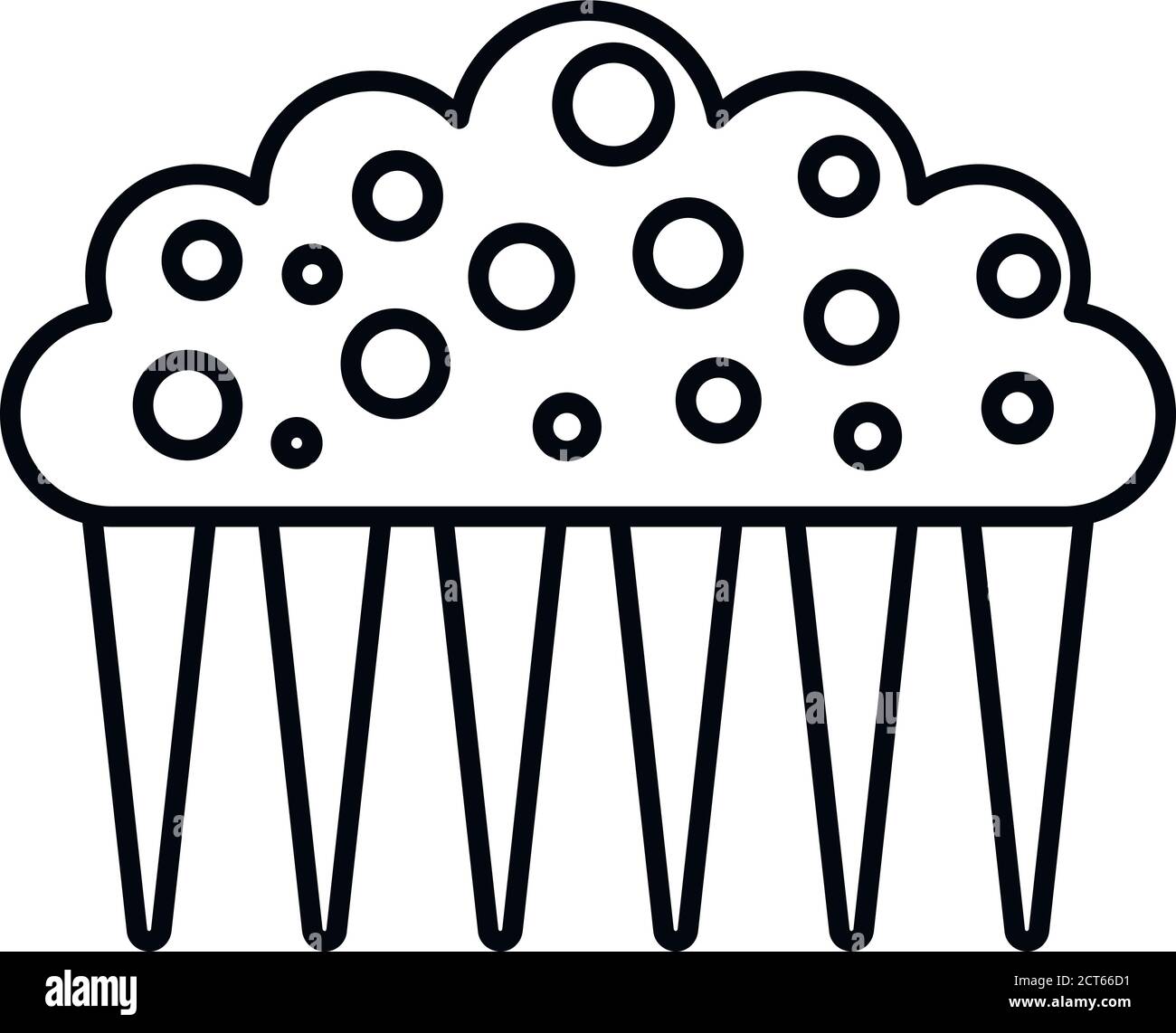 Line art peine redondo blanco y negro Imagen Vector de stock - Alamy