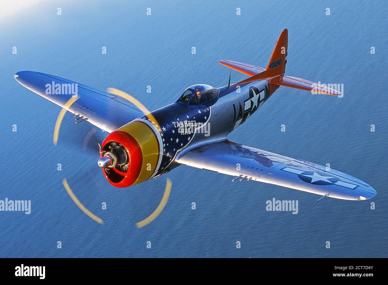 Avión de combate P47 de la República de la Segunda Guerra Mundial Foto de stock