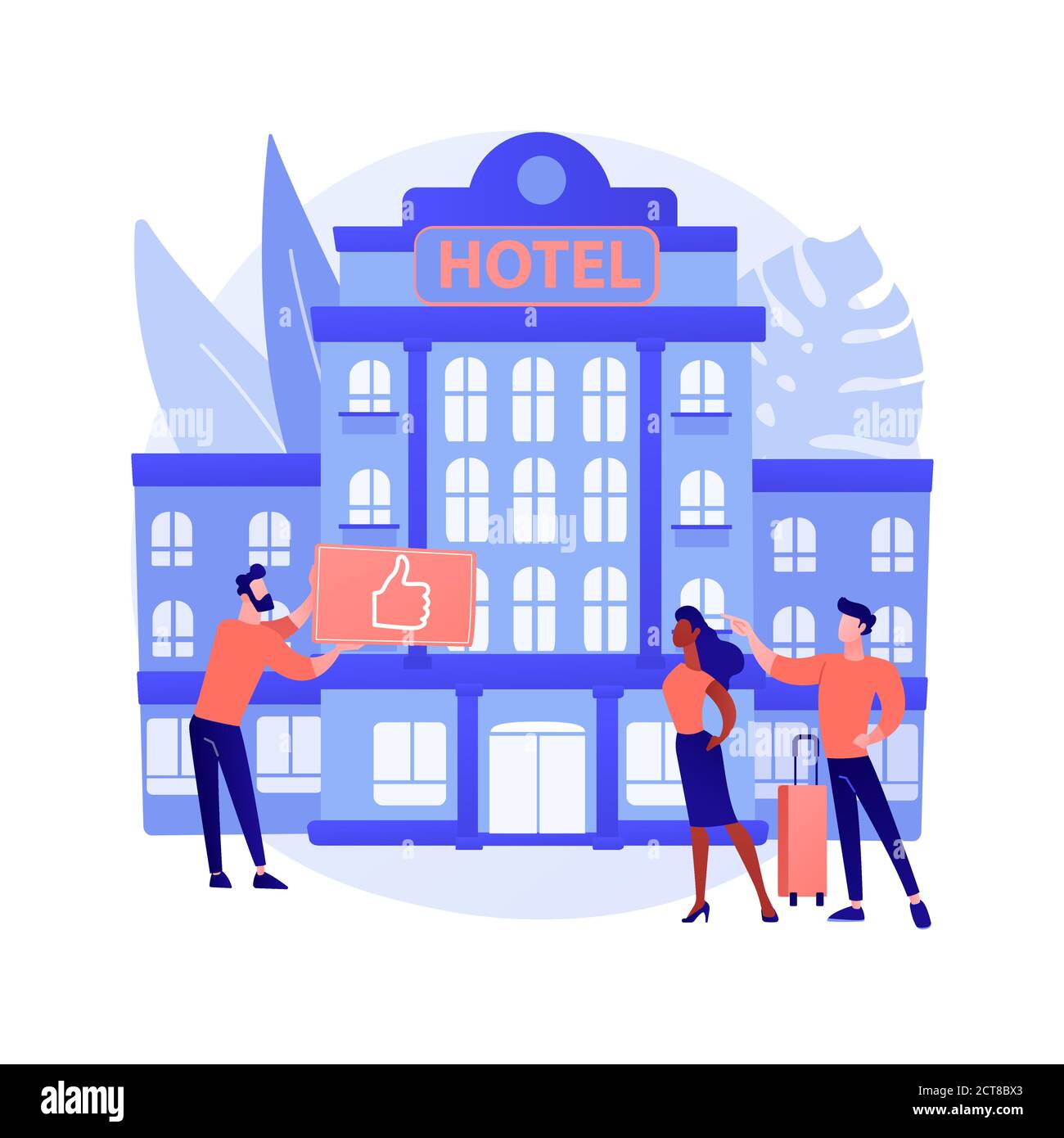Estilo de vida hotel abstracto concepto vector ilustración. Ilustración del Vector