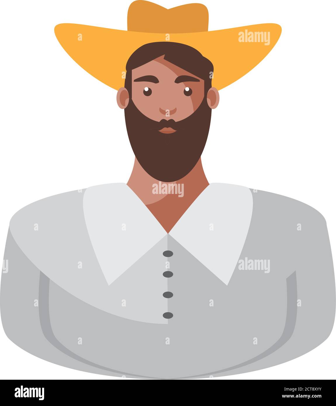 Dibujo animado de hombre mexicano con diseño de sombrero y barba, tema de  la cultura de México ilustración vectorial Imagen Vector de stock - Alamy