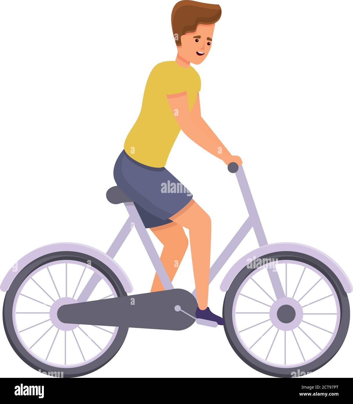 Icono de bicicleta de paseo de niño. Dibujos animados de niño montar  bicicleta vector icono para el diseño web aislado sobre fondo blanco Imagen  Vector de stock - Alamy