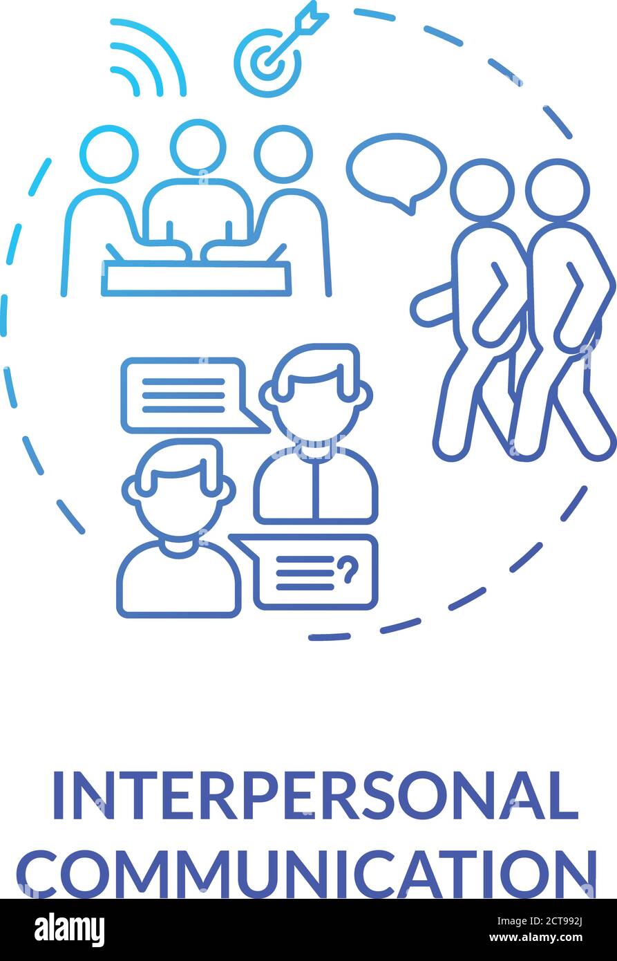 Icono del concepto de comunicación interpersonal Imagen Vector de stock -  Alamy