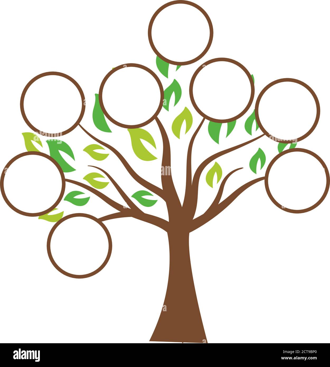 Vector de diseño de plantilla de ilustración de árbol de familia Imagen  Vector de stock - Alamy