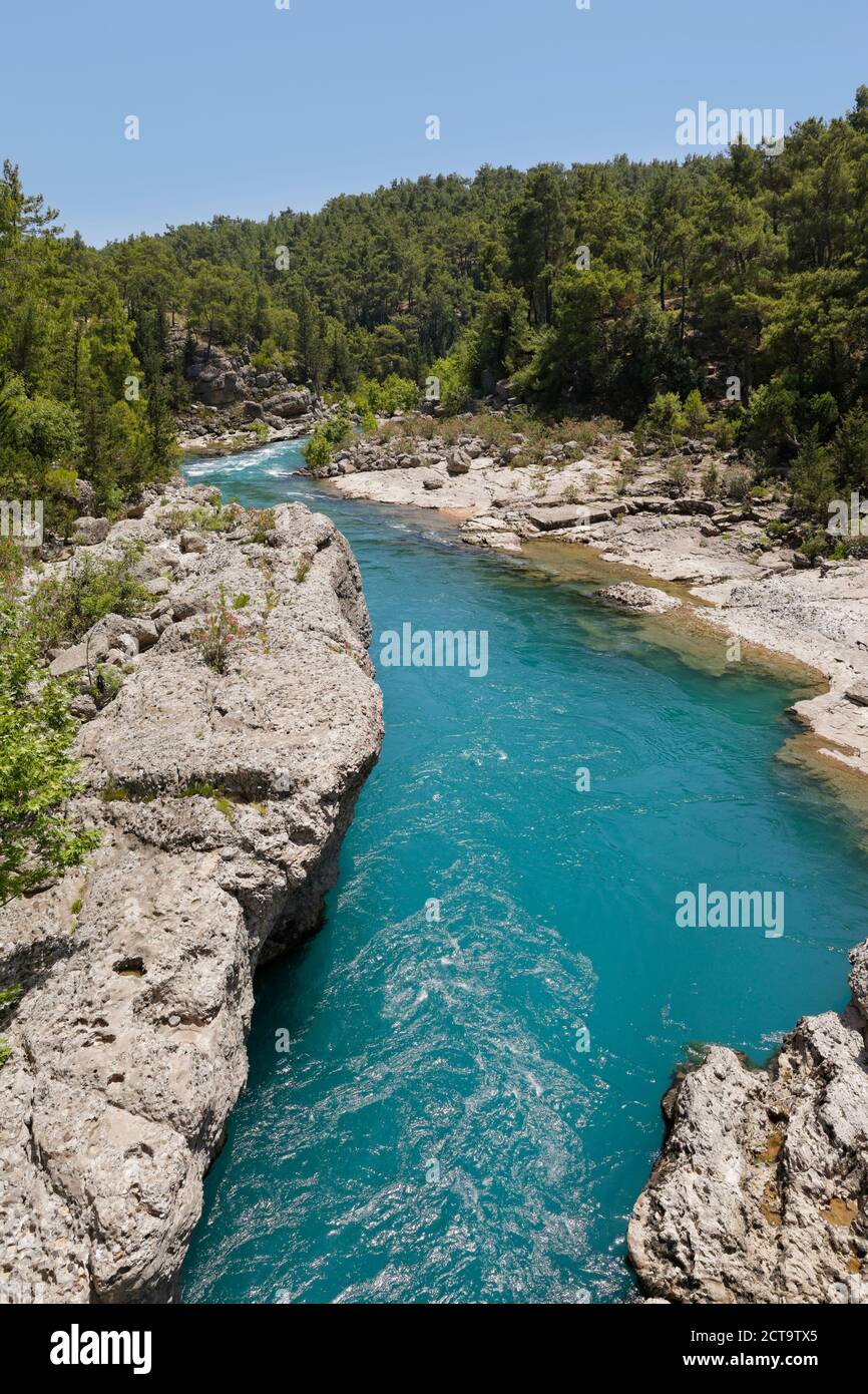 La provincia de Antalya, Turquía, Manavgat, Koepruelue Canyon National Park, el río Koepruecay Foto de stock