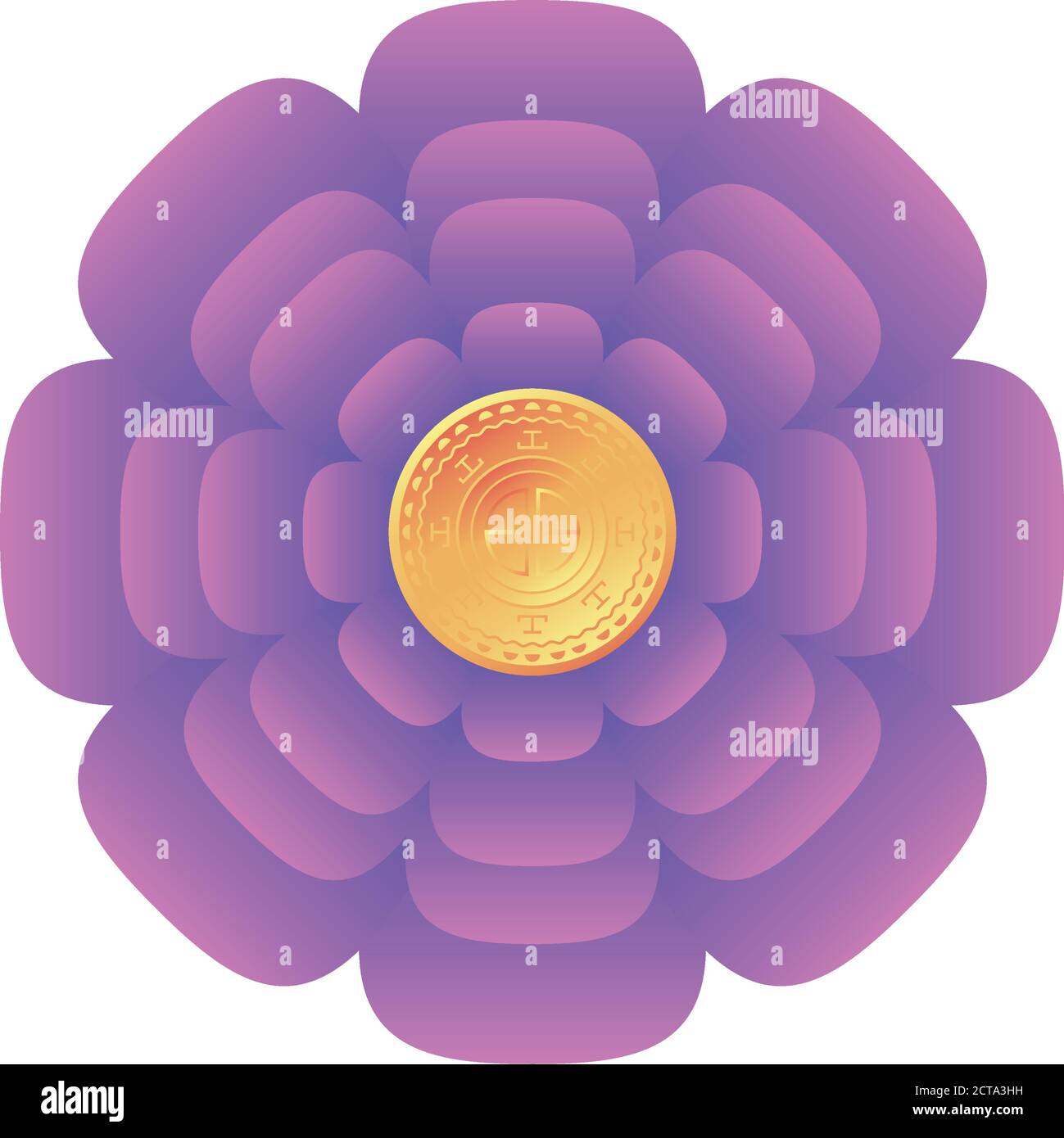 flor china decorativa sobre fondo blanco vector ilustración diseño 